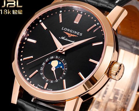 Đồng hồ nam longines* máy cơ dây da đẹp VIP 1:1