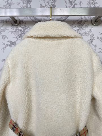 Áo khoác lông cừu Burberry* dáng dài cho nữ đẹp VIP 1:1