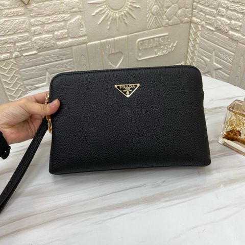 Clutch PRADA* khoá số da bò mềm