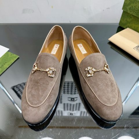 Giày nữ Loafer GUCCI* da lộn hoạ tiết logo  nhiều màu đẹp VIP 1:1