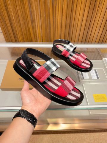 Sandal nam BURBERRY* hoạ tiết kẻ toàn màu đẹp hàng cao cấp