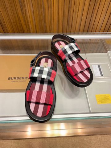 Sandal nam BURBERRY* hoạ tiết kẻ toàn màu đẹp hàng cao cấp