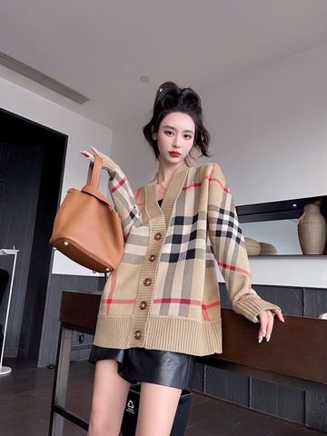 Áo cardigan len Burberry* kẻ đẹp VIP 1:1