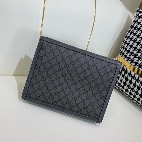 Clutch GUCCI* nam nữ hoạ tiết Logo xám đẹp lịch lãm VIP 1:1