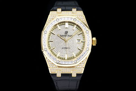 Đồng hồ nam Audemars* Piguet* dây da vân cá sấu mặt nạm kim VIP 1:1