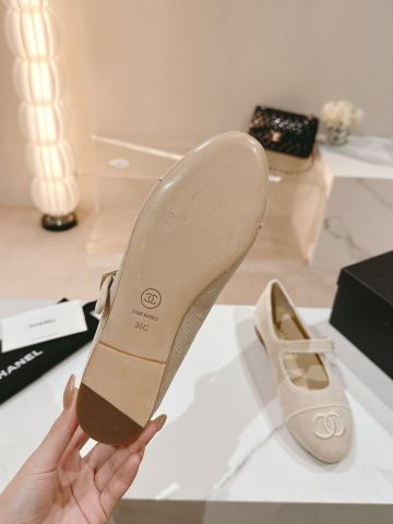 Giày bệt chanel* chất vải lót da bê đẹp VIP 1:1