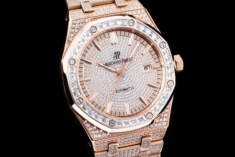 Đồng hồ nam Audemars* Piguet* dây kim loại nạm full kim cương VIP 1:1