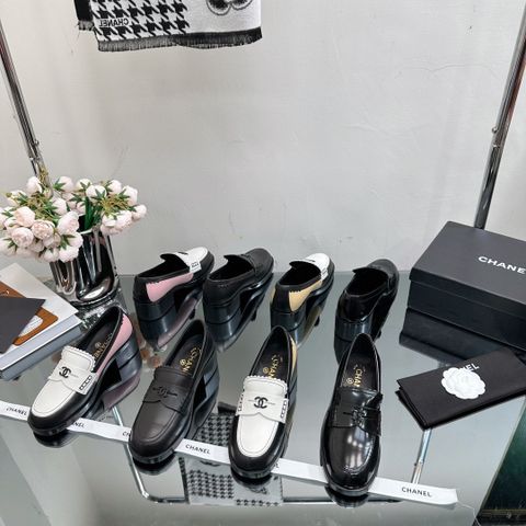 Giày nữ Loafer chanel* da bò phối màu đẹp VIP 1:1