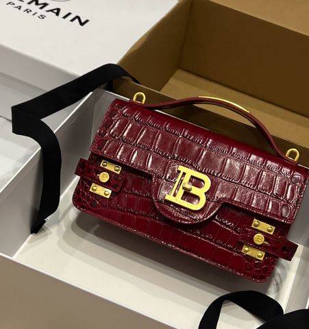 Túi xách nữ BALMAIN* vân cá sấu 23cm mẫu mới cực đẹp sang hàng độc VIP 1:1