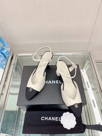 Giày cao gót chanel* cao 8,5cm mũi và gót bọc vải cao cấp