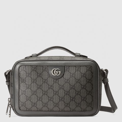 Túi GUCCI* nam nữ canvas hoạ tiết Logo viền da đẹp SIÊU CẤP