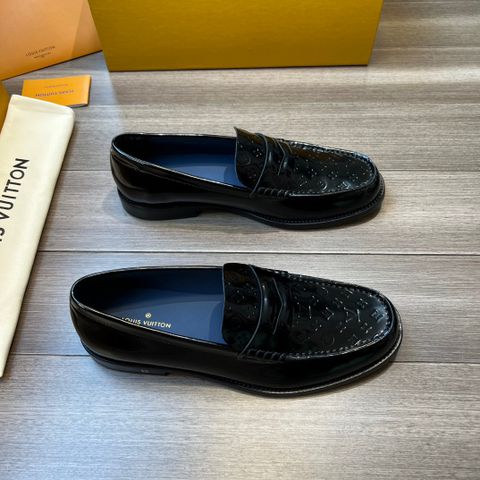 Giày nam Loafer LV* da bóng mờ dập hoạ tiết Monogram VIP 1:1