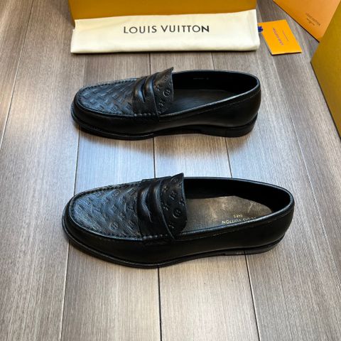 Giày nam Loafer LV* da bò dập hoạ tiết Monogram VIP 1:1