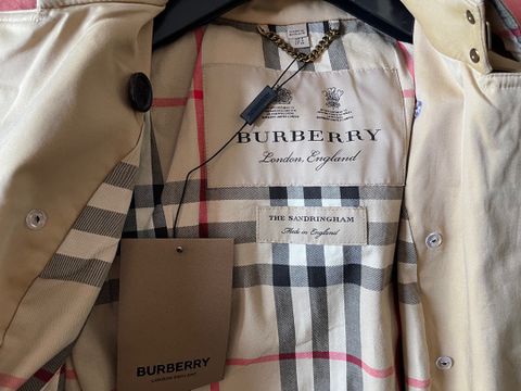 Áo măng tô nữ Burberry* kaki đẹp VIP 1:1