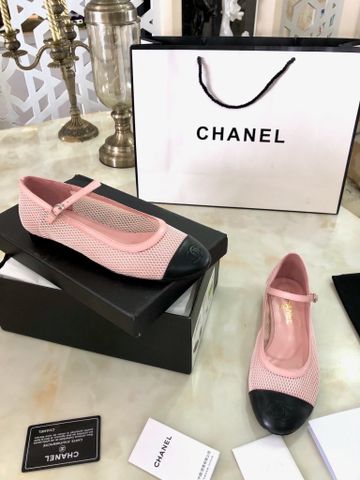 Giày bệt chanel* lưới mũi phối da bò đẹp VIP 1:1