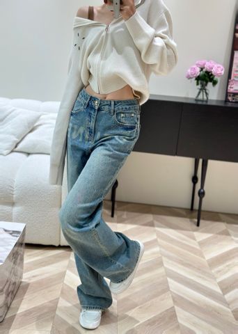 Quần jeans nữ ce*line* ống suông đẹp độc VIP 1:1