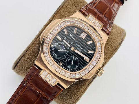 Đồng hồ nam patek* philippe* máy cơ dây cá sấu VIP 1:1