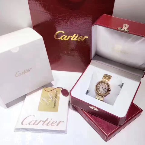 Đồng hồ nữ cartier hợp kim mạ vàng nạm đá mạ vàng