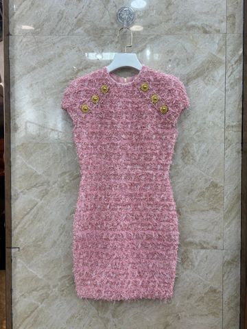 Váy BALMAIN* Balmai*/Bal* váy phiên bản giới hạn màu hồng nữ tính