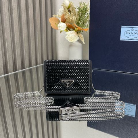 Túi xách nữ PRADA* đá đen mini 12cm VIP 1:1