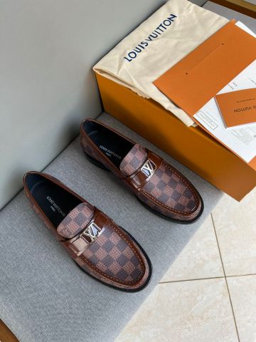 Giày nam Loafer LV* hoạ tiết karo đẹp VIP 1:1