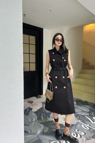 Áo khoác gile Burberry* dáng dài đẹp VIP 1:1