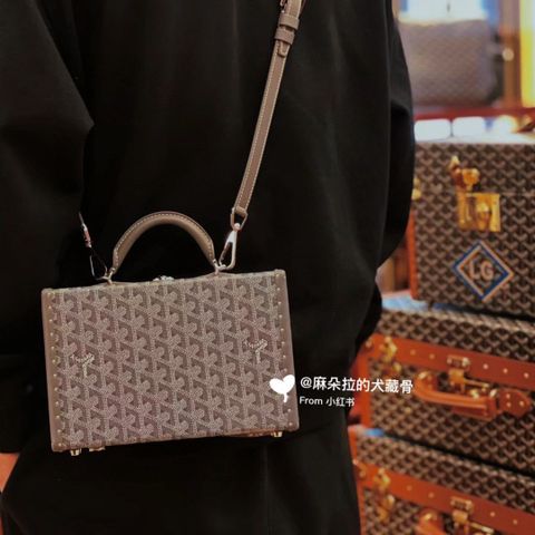 Túi hộp cứng Goyard* nam nữ vali mini size 25cm hoạ tiết logo đẹp độc VIP 1:1