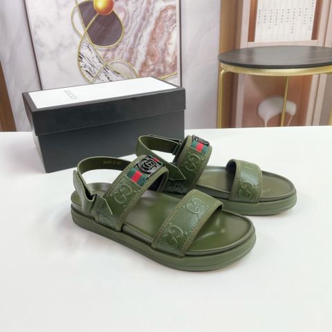 Sandal nam GUCCI* quai da bò dập nổi hoạ tiết Logo cao cấp