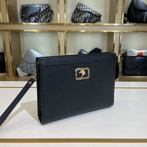 Clutch Stefano* Ricci* nam nữ da bò dáng vuông Logo đại bàng đẹp sang cao cấp