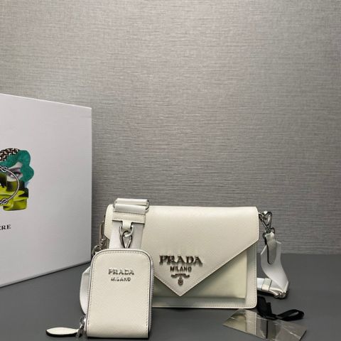 Túi nam nữ PRADA* 20cm kèm ví nhỏ đẹp độc SIÊU CẤP