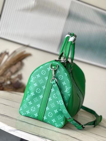 Túi du lịch Louis* LV* nam nữ xanh lá phối hoạ tiết Monogram màu mới VIP 1:1