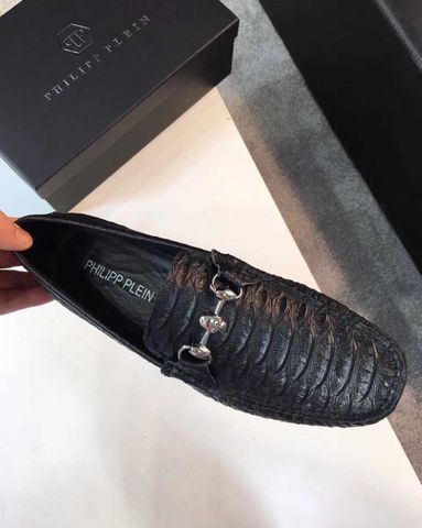 Giày lười philipp plein vân rắn độc đáo