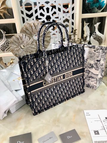 Túi xách nữ Dior* book tote hoạ tiết oblique xanh đen đẹp sang SIÊU CẤP