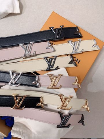 Belt nữ LV* bản 3.0cm nẹp logo hoa Monogram