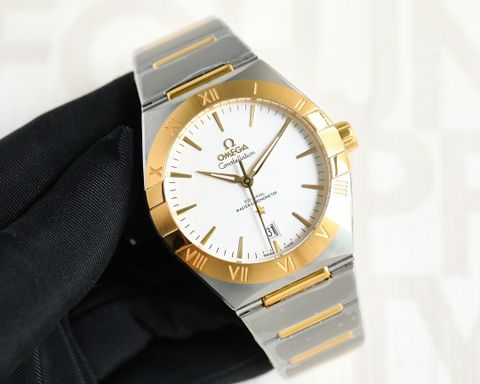 Đồng hồ nam omega* dây kim loại máy cơ case 39mm