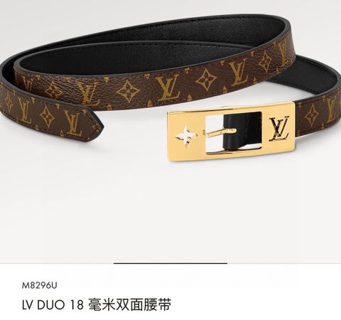 Belt nữ LV* bản 2,5cm dây hoạ tiết Monogram