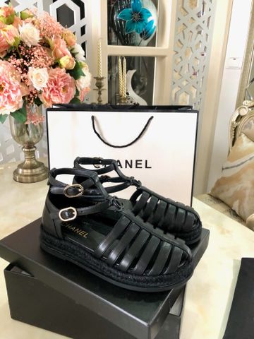 Sndal rọ chanel* đế cói da bò xịn kiểu đẹp VIP 1:1