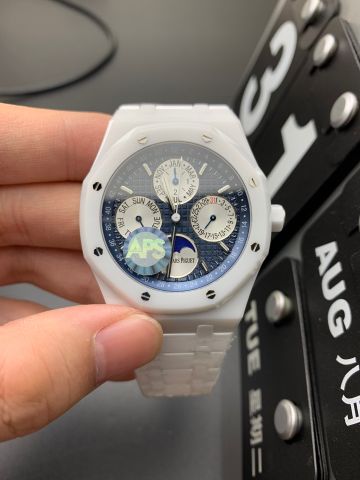 Đồng hồ nam Audemars* Piguet* thể thao dây đá trắng VIP 1:1