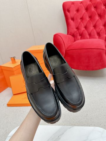 Giày nữ Hermes* đế cao 6,5cm da bóng mờ dáng đẹp sang dễ đi hot trends VIP 1:1