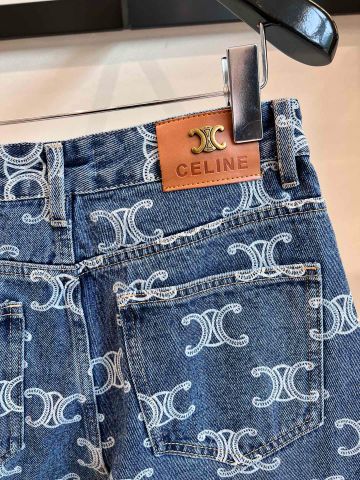 Quần jeans nữ ce*line* hoạ tiết logo đẹp độc VIP 1:1