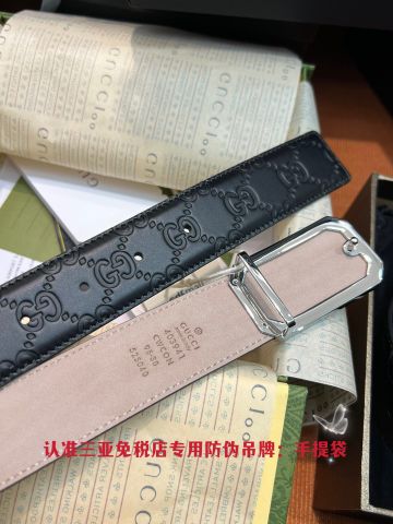 Belt nam GUCCI* da bò dập nổi hoạ tiết Logo đẹp cao cấp