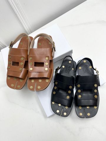 Sandal nam nữ Maisson* Marrgiela* quai da bê tán đinh đẹp độc VIP 1:1