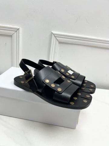 Sandal nam nữ Maisson* Marrgiela* quai da bê tán đinh đẹp độc VIP 1:1