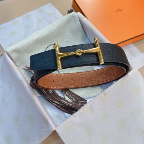 Belt nam HERMES* bản 3,8cm dây da bê