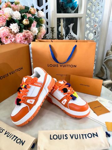 Sneaker LV* trainer nam nữ đế cao da bò mịn xịn cao cấp tặng hạt chữ nhựa tuỳ chỉnh VIP 1:1