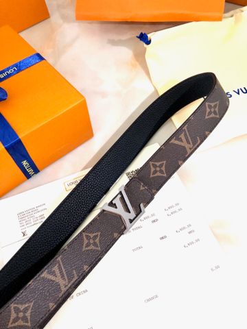 Belt nữ LV* hoạ tiết Monogram nâu bản 3.0cm