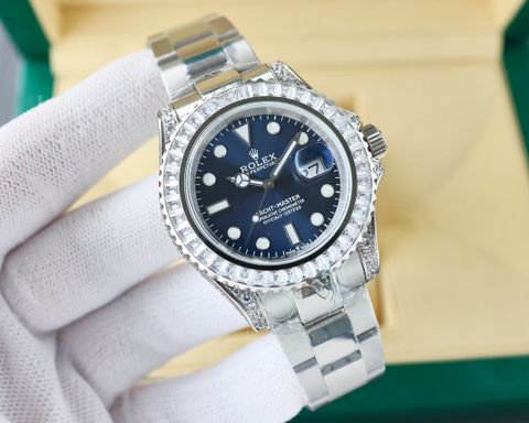 Đồng hồ nam rolex* dây kim loại máy cơ viền kim đẹp lịch lãm VIP 1:1