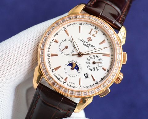 Đồng hồ nam patek* philippe* dây da máy cơ VIP 1:1