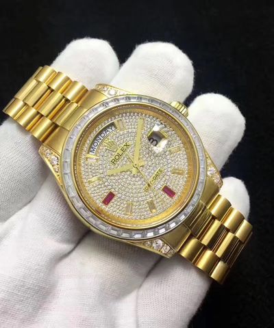 Đồng hồ cơ rolex mạ vàng hàng like auth 1:1