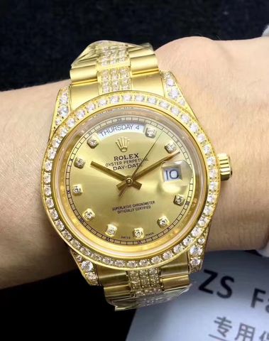 Đồng hồ cơ rolex mạ vàng hàng like auth 1:1